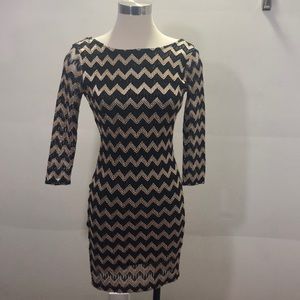Vintage Forever 21 Black/Gold Dress